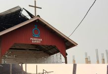Gereja HKBP Sampit Terbakar Diduga Konslet Arus Pendek Listrik
